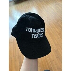 Black 100% cotton corduroy Romantasy Reader Cap by Out of Print